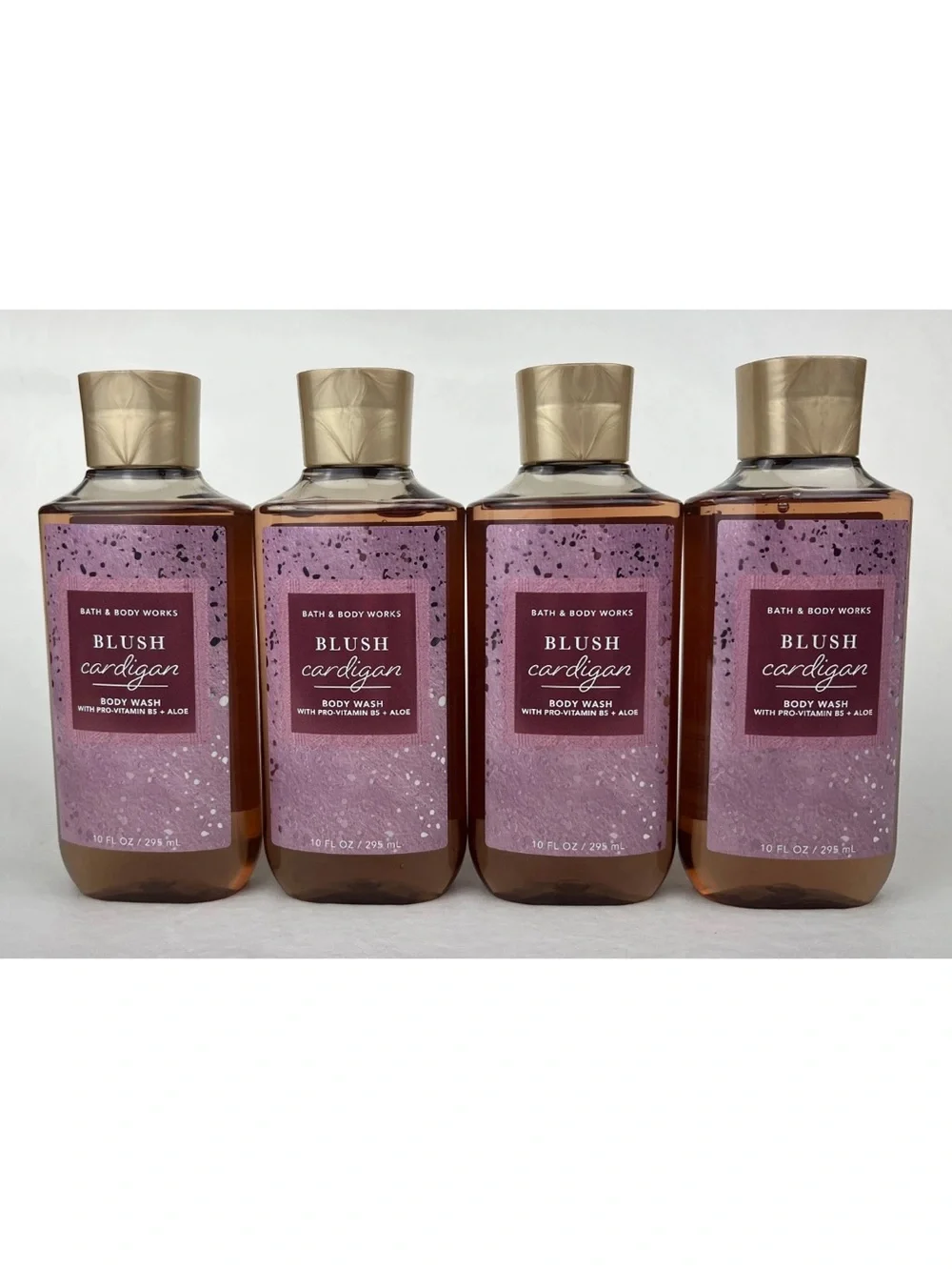 Lot of 4 Bath & Body Works Blush Cardigan Body Washes Shower Gel Full Size